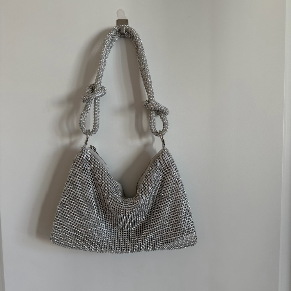Silver Rhinestone Shoulder Bag - Picture 2 of 6